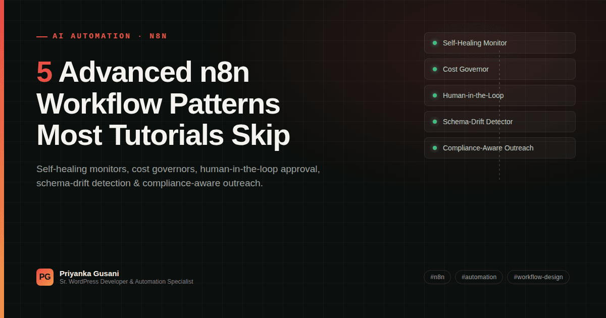 5 Advanced n8n Workflow Patterns Most Tutorials Skip
